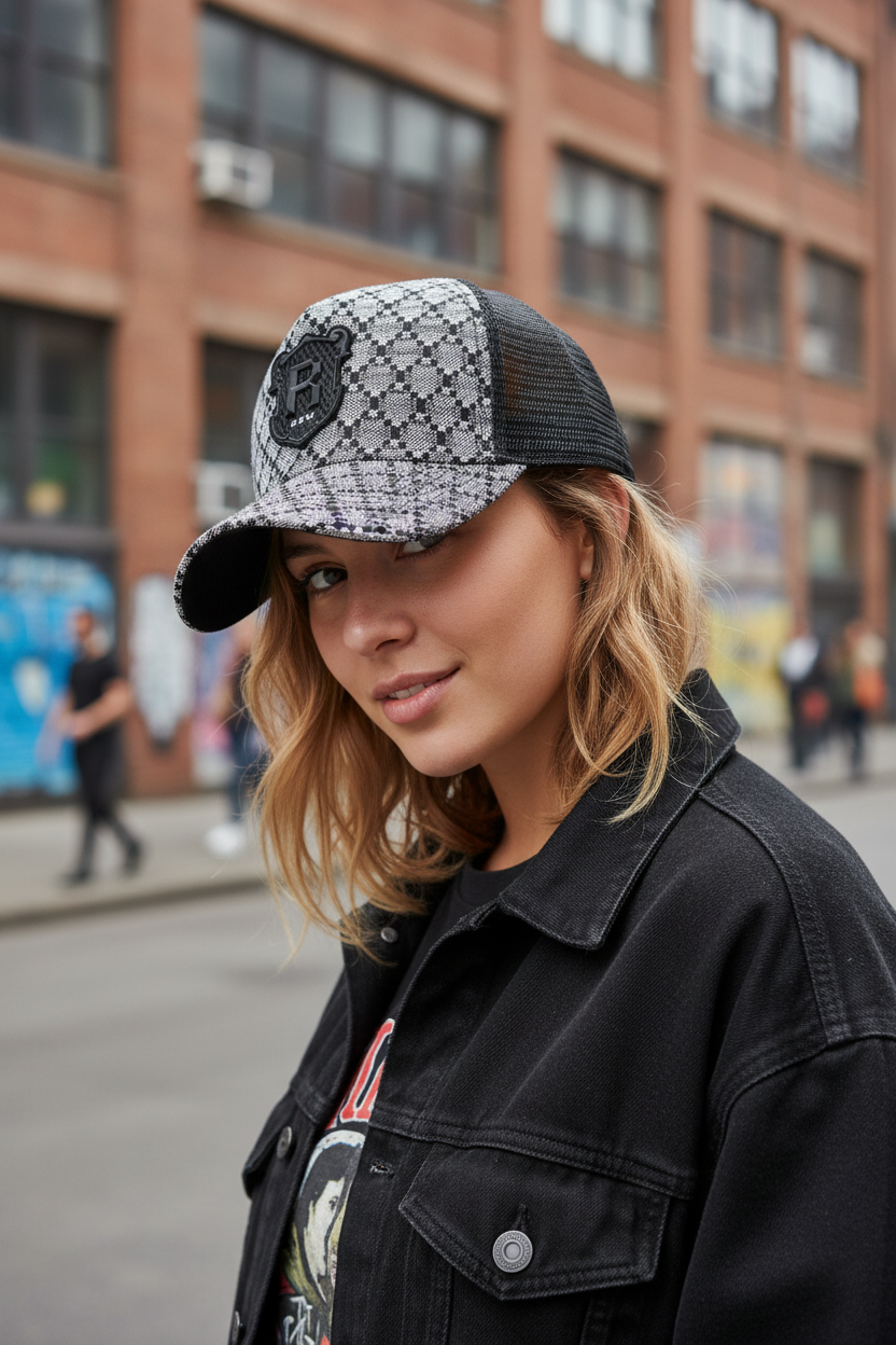 Kingsworth Plaid Wool & Felt Flat Brim Baseball Cap