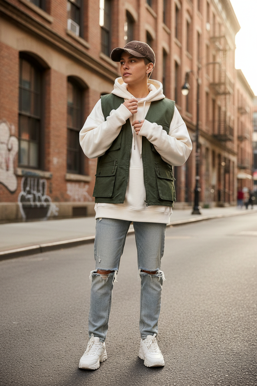 Francis Paris Adjustable Denim Baseball Cap