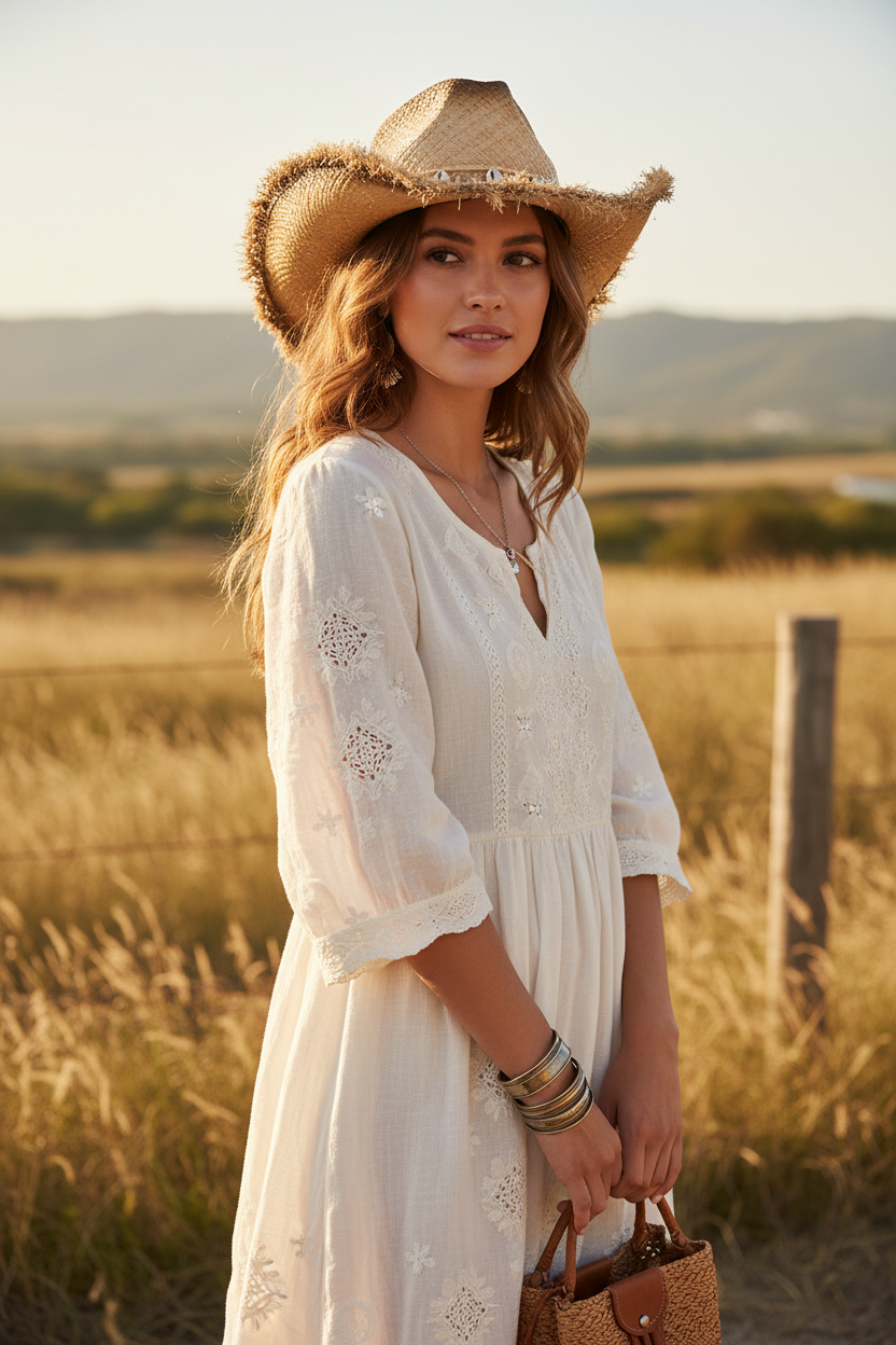 Bryant Cowboy Hat – Grass Yellow Satin, UV Protection