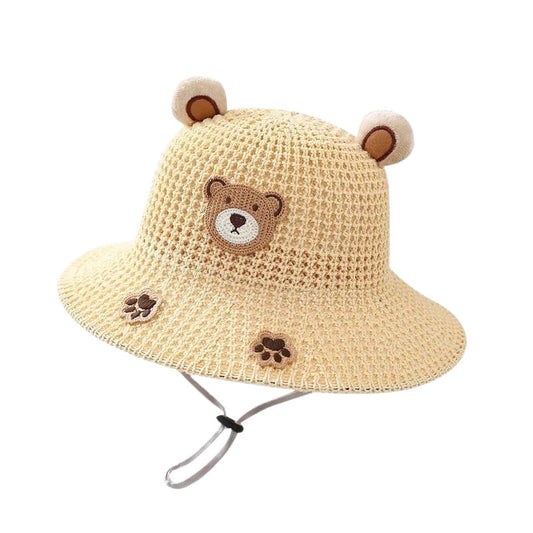 TheCapspot -Bear Sun-proof Straw Hat Baby