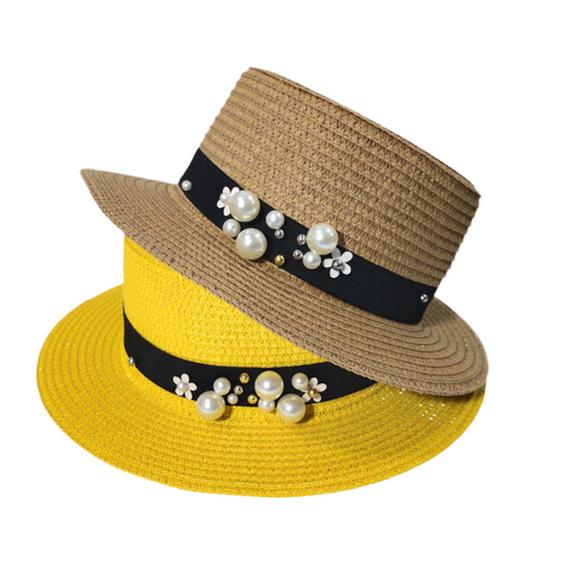 TheCapSpot -Pearl Straw Hat