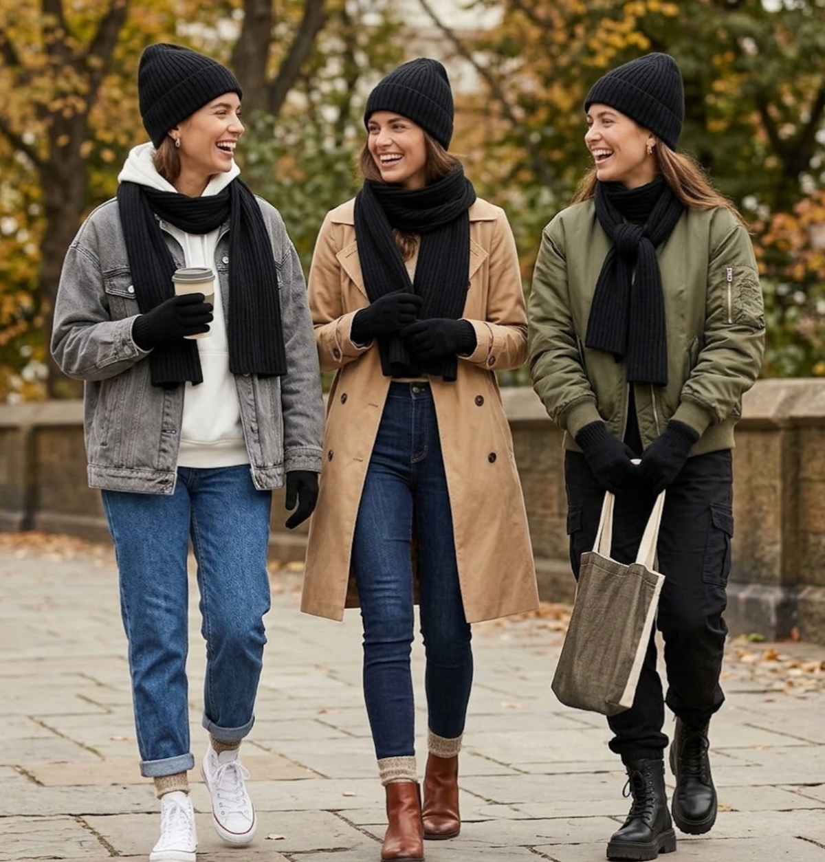 Bradley Wool Scarf, Hat & Gloves Three-Piece Set for Women