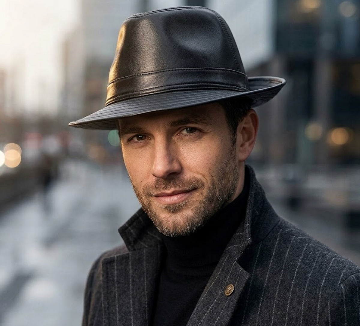 Lowry Genuine Sheepskin Leather Bucket Hat