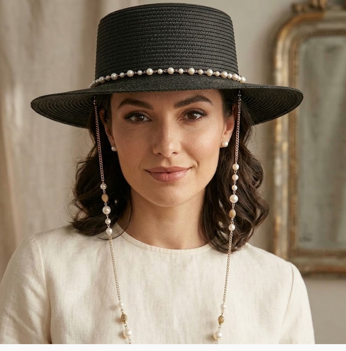 Savannah Women's Straw Flat Top Wide Brim Hat