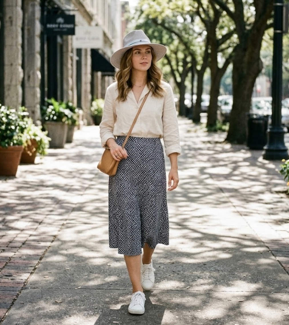Lowry Wide Brim Straw Fedora Hat, Adjustable