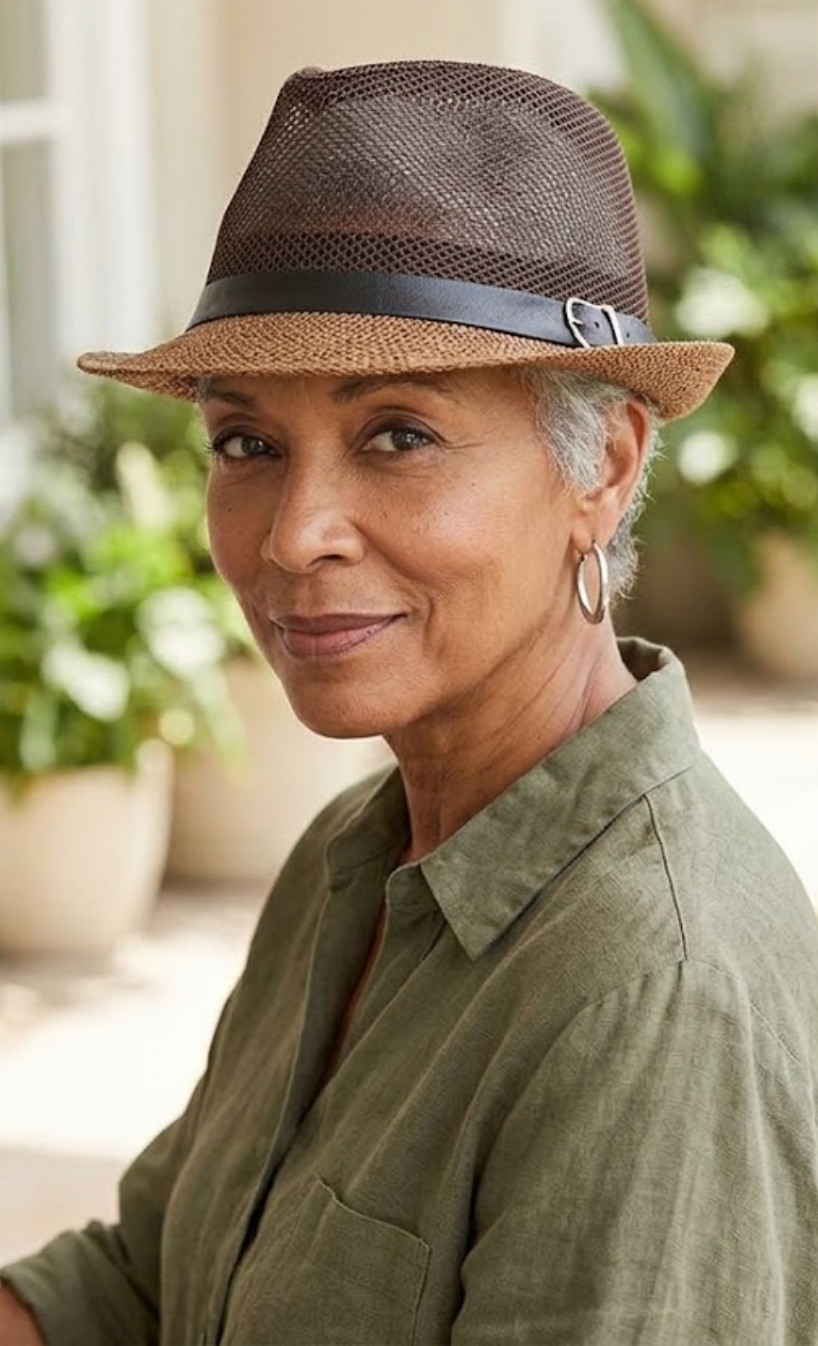 Wallen Linen Fedora Sun Hat – Cotton Polyester, Unisex