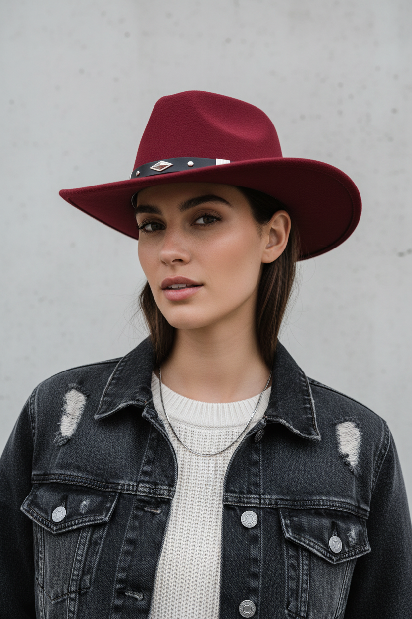 Longott Wool Blend Adjustable Cowboy Hat