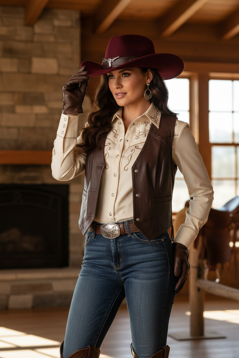 Griffey Polyester Cowboy Hat, Adjustable Fit