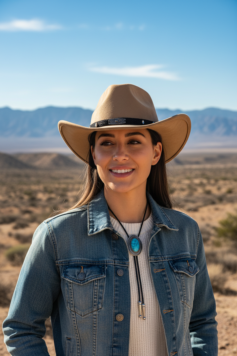 Fontaine Conical Polyester Cowboy Hat with Accessory