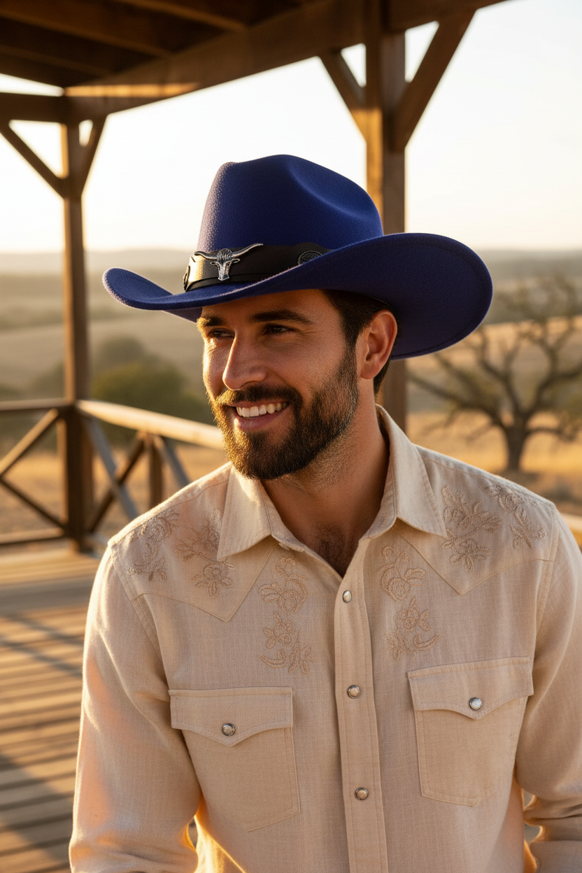 Griffey Polyester Cowboy Hat, Adjustable Fit
