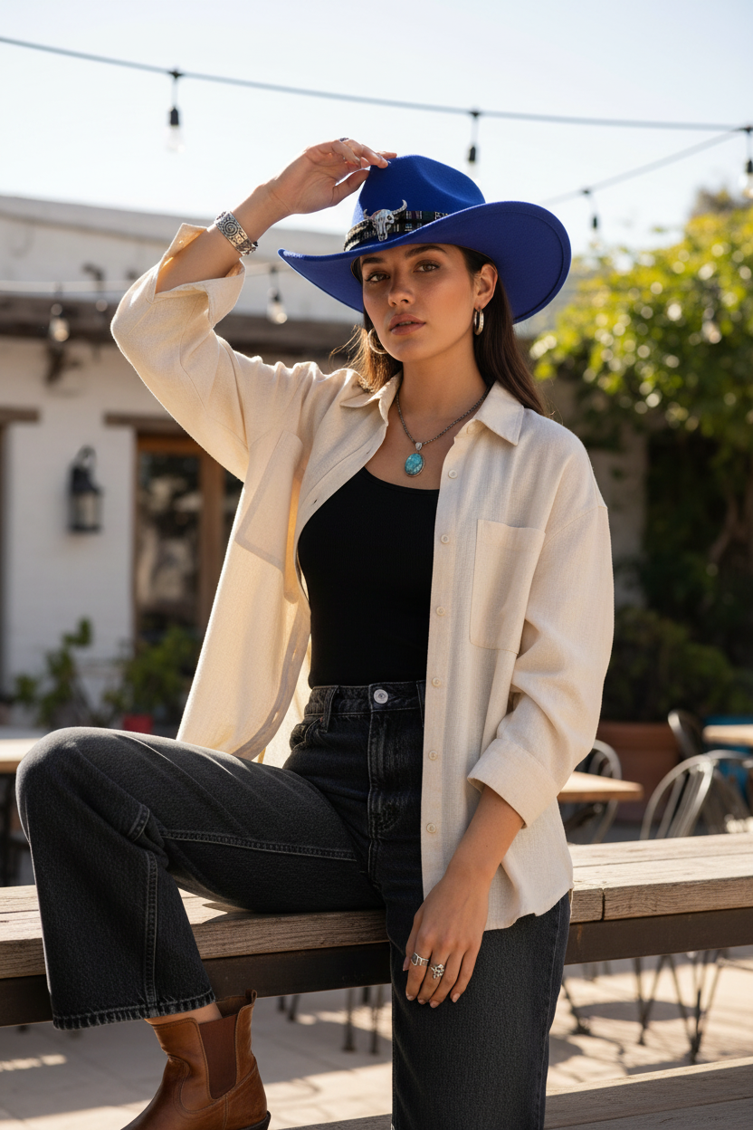 Tulsa Cotton Western Hat – Unisex, Breathable, Waterproof