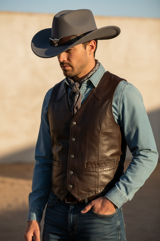 Griffey Polyester Cowboy Hat, Adjustable Fit
