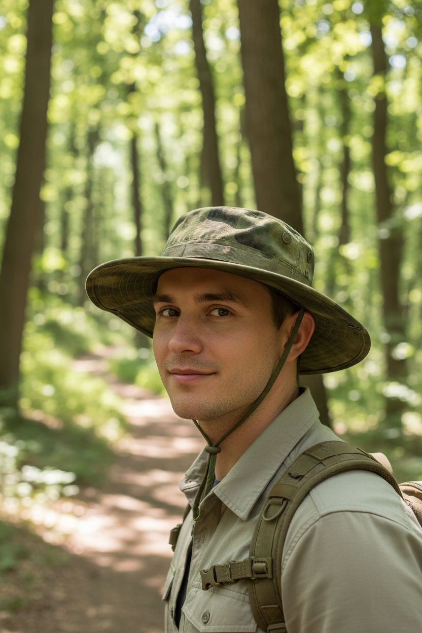 Washington Camouflage Boonie Bucket Hat – Adjustable Polyester