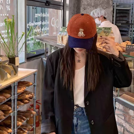 TheCapSpot - Bear Corduroy Cap