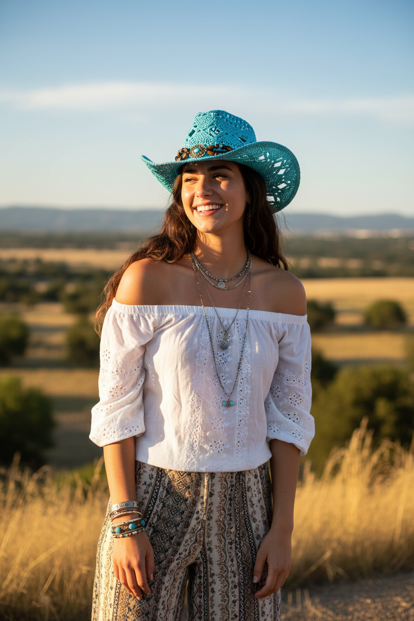 Mitchell Conical Straw Sun Hat, Handmade, One Size
