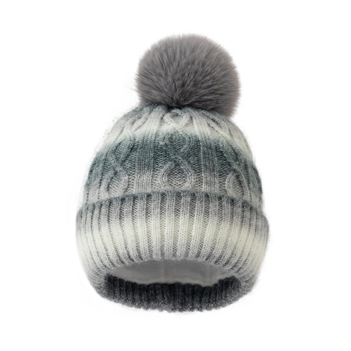 Canton Gradient Knit Pom-Pom Beanie Hat