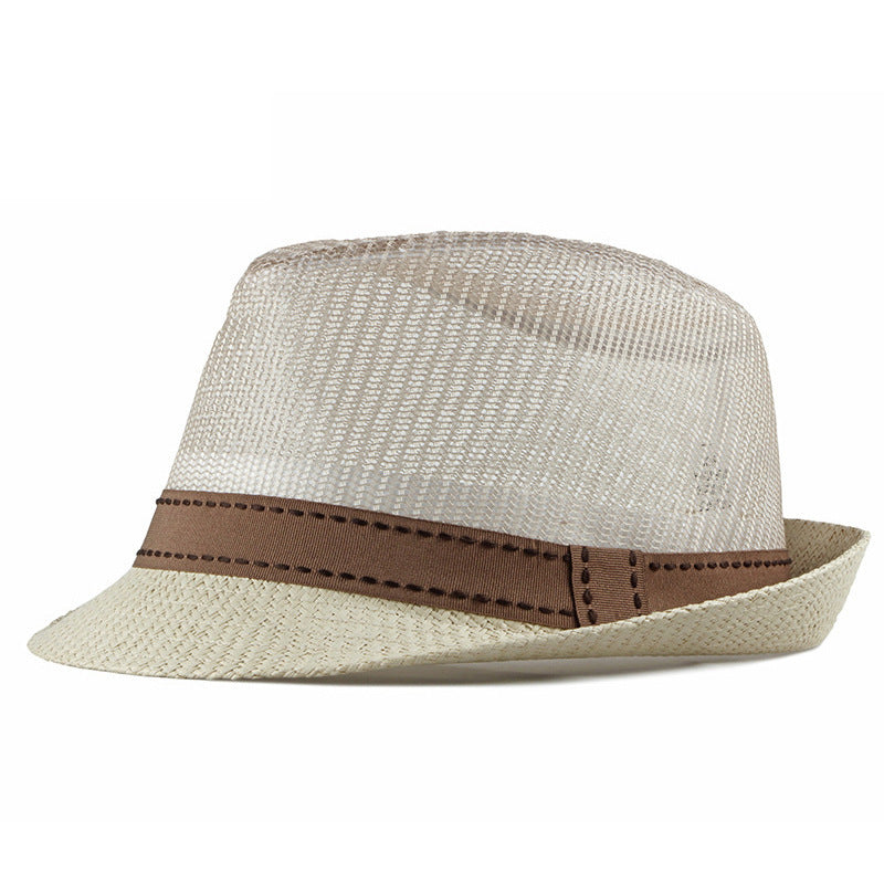TheCapSpot - Men's Summer Breathable Mesh Straw Hat