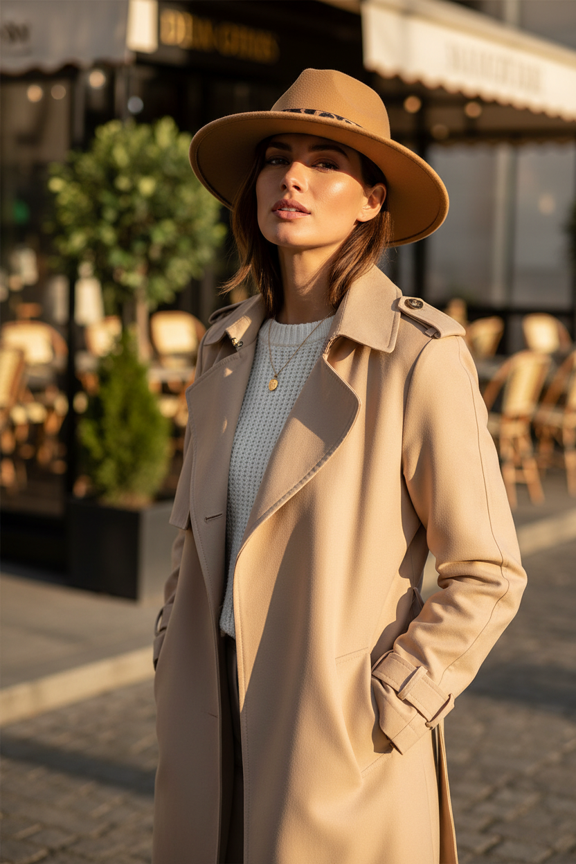 Leopard Band Wool Felt Fedora Hat – Flat Brim Unisex