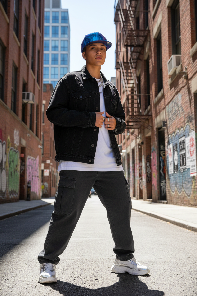 Clemons Reflective Leather Dome Cap