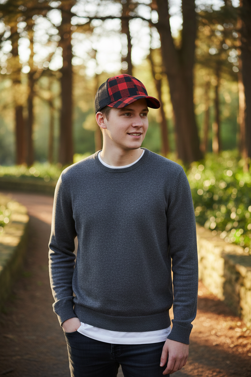Reynolds Plaid Women's Baseball Cap with Curved Brim