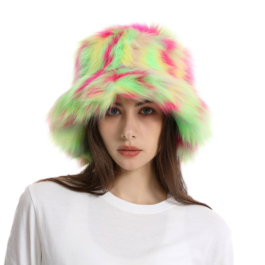 TheCapSpot - Two-Tone Plush Bucket Hat