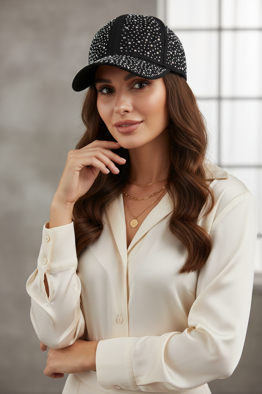 Diamond Cotton Baseball Cap – UV Sun Protection