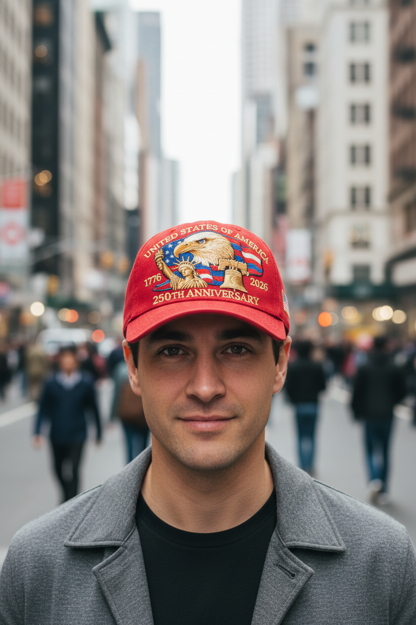 Embroidered American Eagle Head 250 Weeks Old Baseball Cap