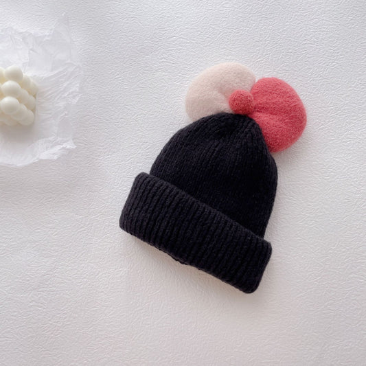 Children Princess Bow Knitted Woolen Hat