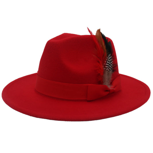 TheCapSpot - Feather Broad Brimmed Hat