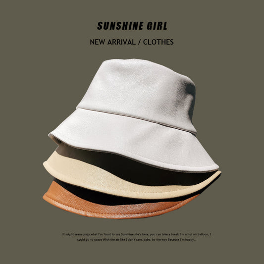The CapSpot - Leather Basin Hat Wide Brim Cover Face Hat