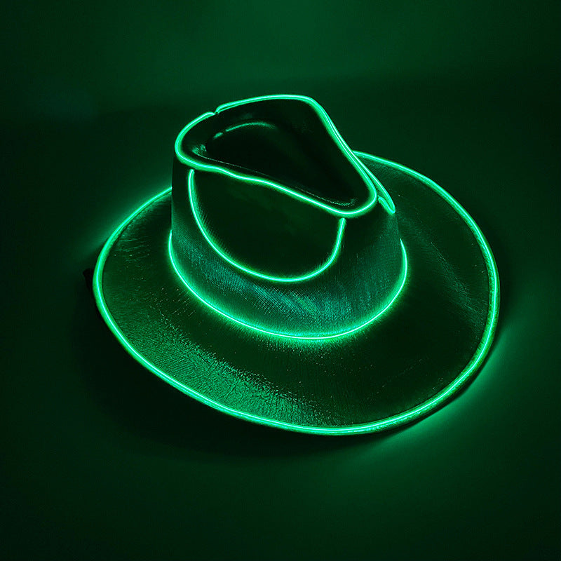 TheCapSpot - Halloween Carnival Party LED Wireless Fluorescent Colorful Cowboy Flashing Hat