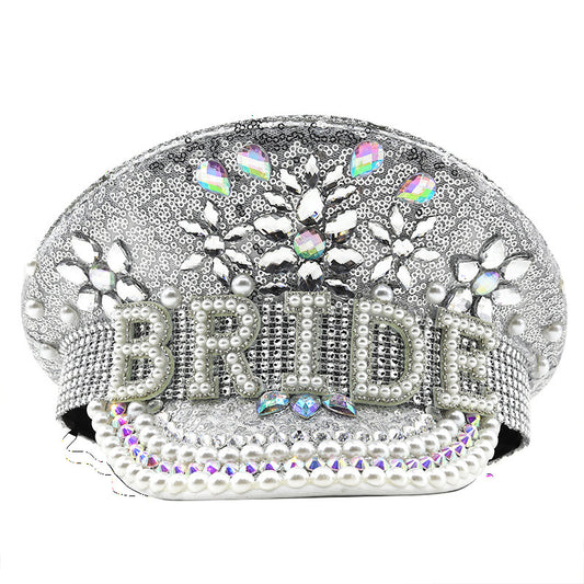 TheCapspot -Silver Sequin Diamond Hat