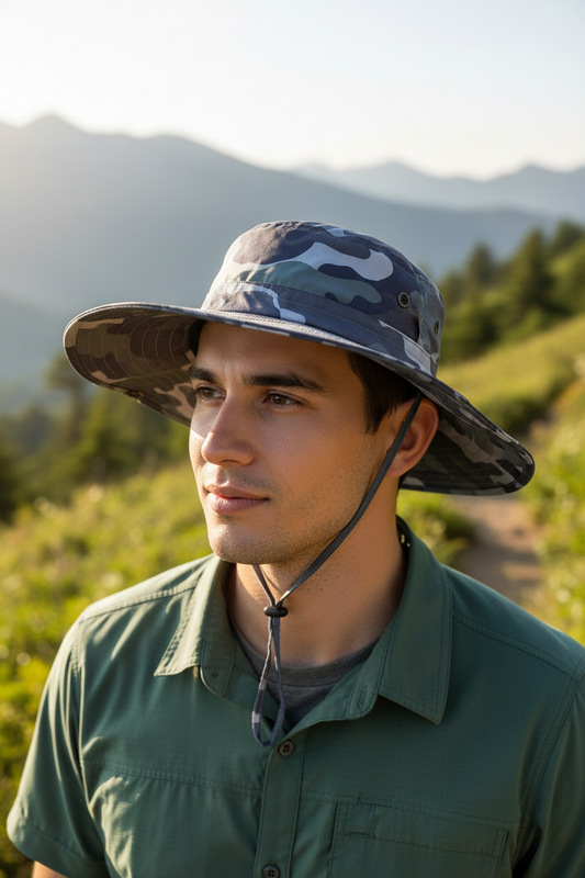 Newsome Camouflage Polyester Bucket Hat