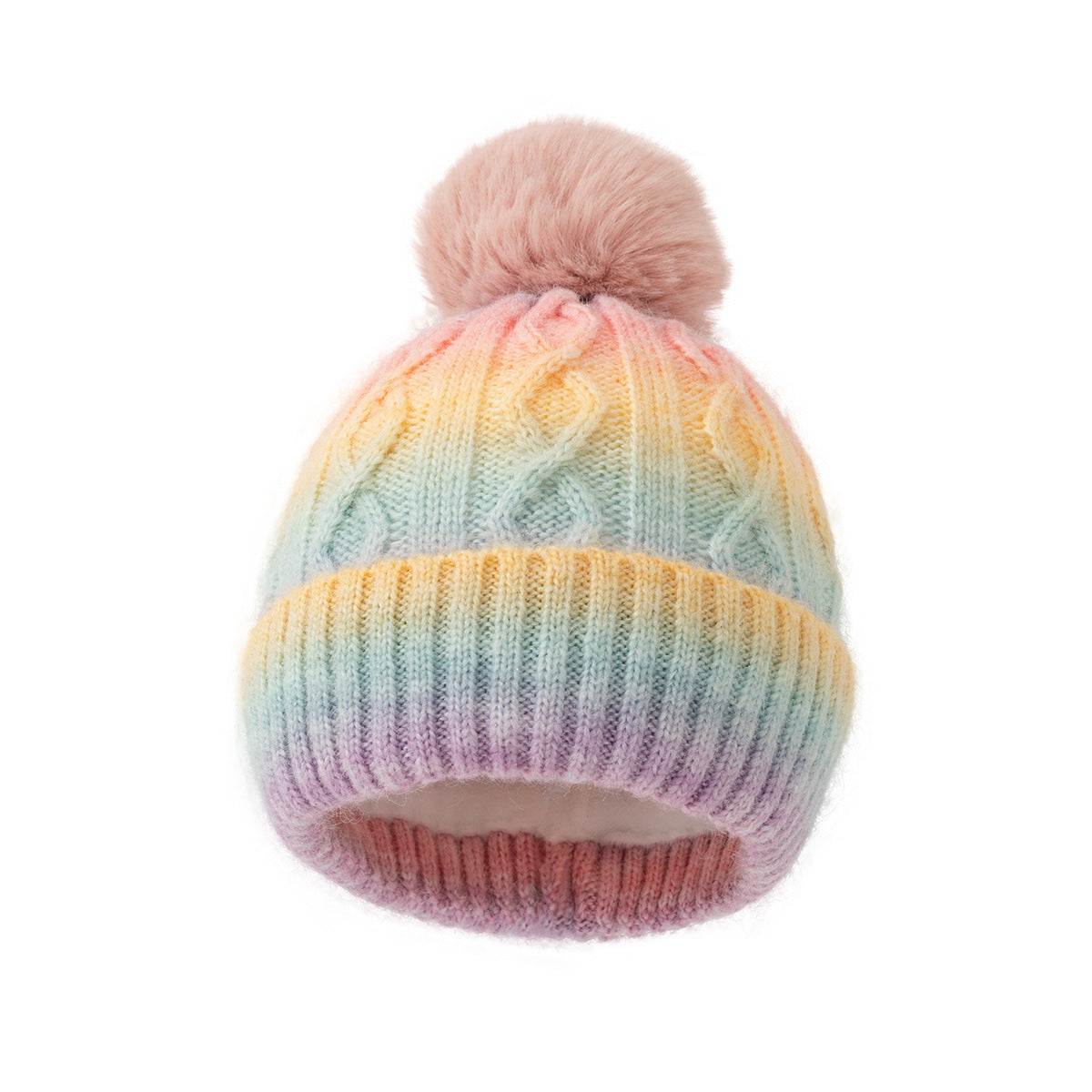 Canton Gradient Knit Pom-Pom Beanie Hat