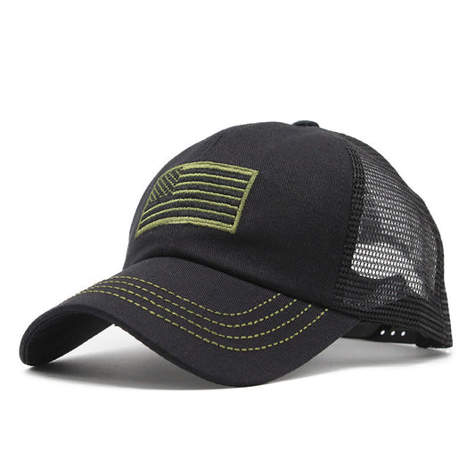 TheCapSpot - Outdoor Camouflage Mesh Cap Embroidered Hat