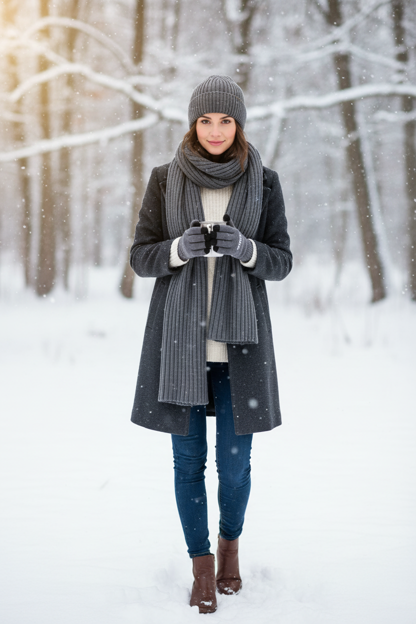 Tamar Unisex Acrylic Winter Hat, Scarf & Gloves Set