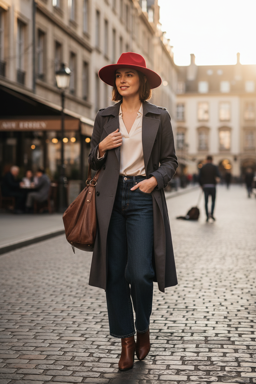 Baylor Cashmere Flat Brim Fedora Hat with Band