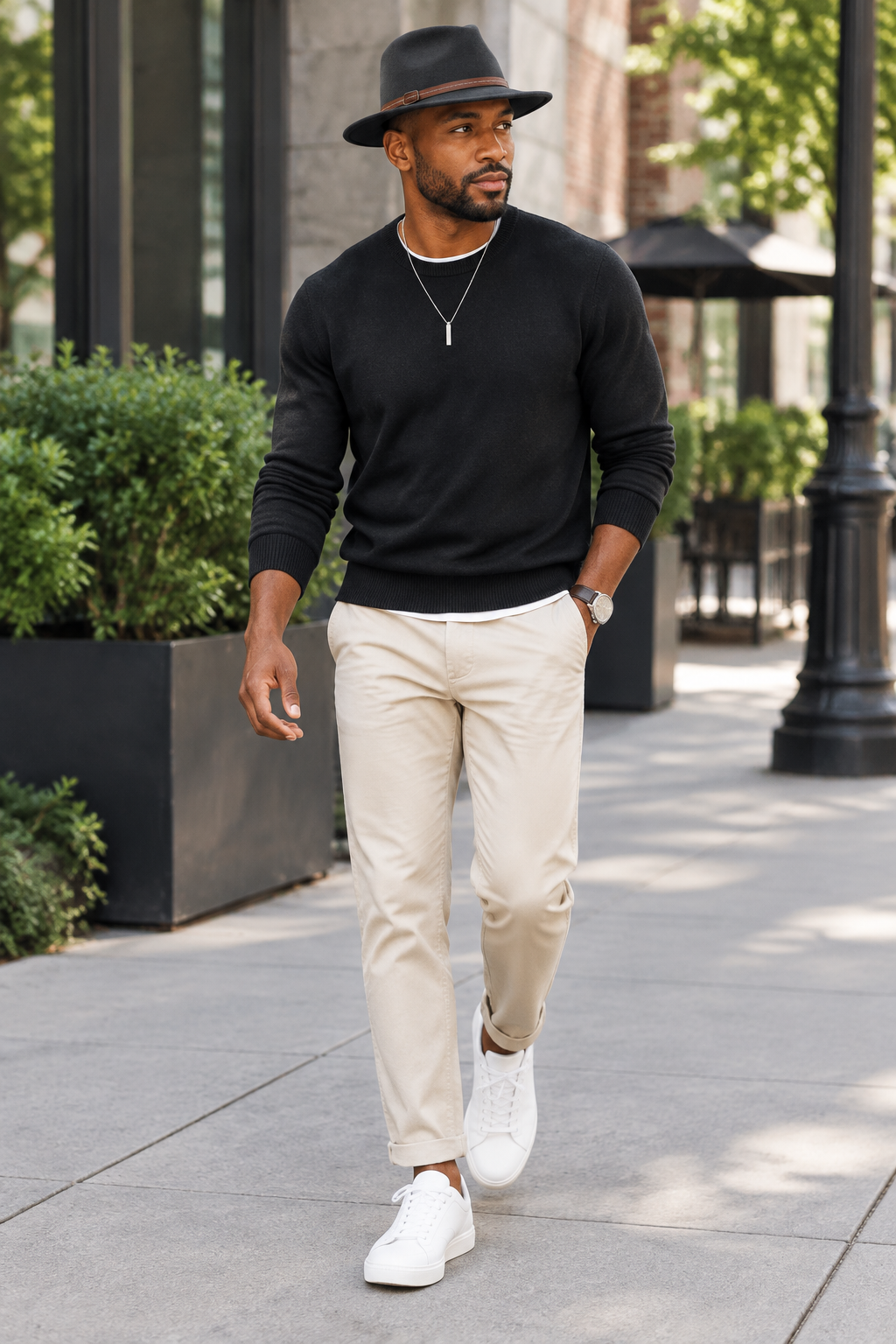Morris Cashmere Fedora Hat with Flat Brim