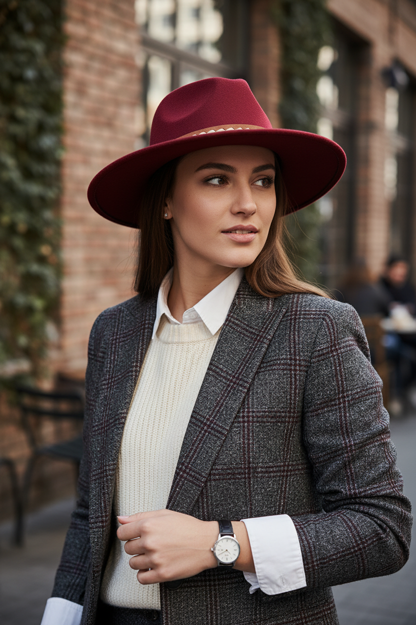 Stonebrook Wool Felt Wide Brim Fedora Hat