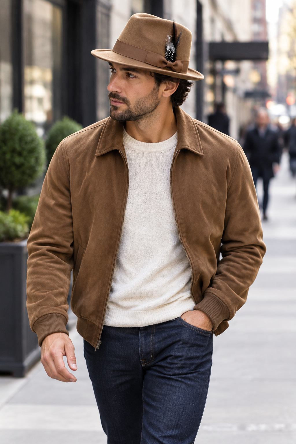 Latimore Felt Fedora Hat with Band