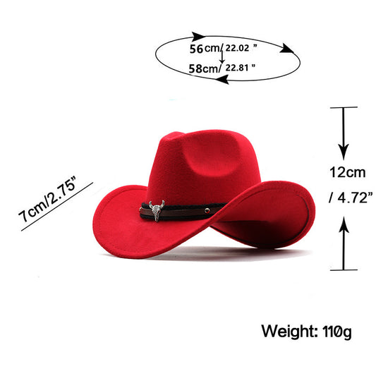 TheCapSpot -Metal Bull Head Fedora Hat