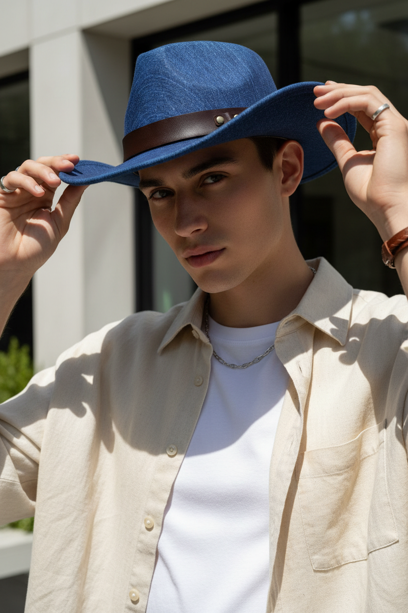 Tyler Western Cowboy Hat – Polyester Bell Crown