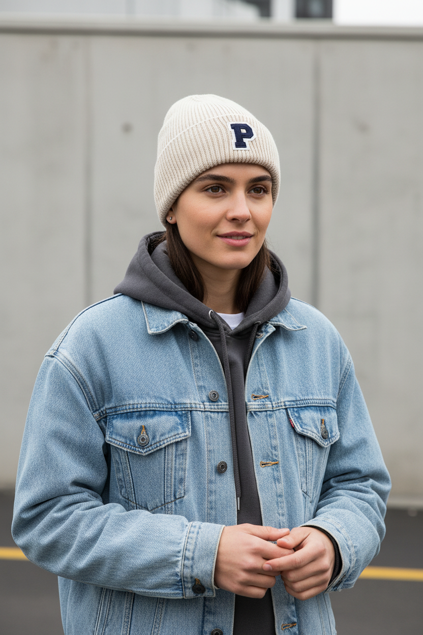Percy Unisex Acrylic Knit Beanie – One Size