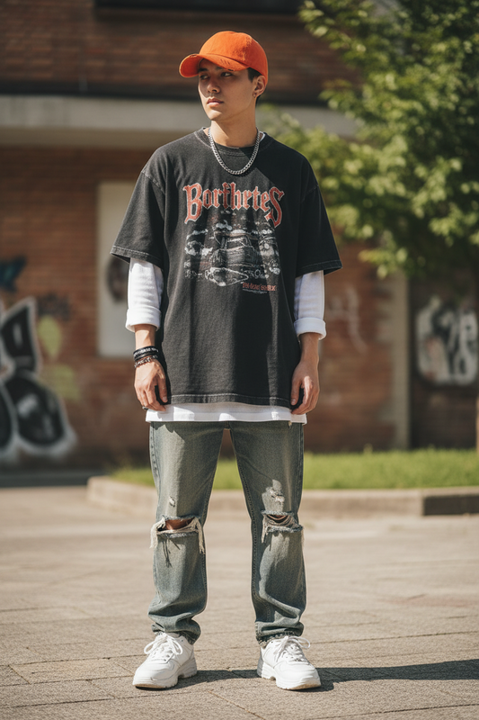 Axel Distressed Washed Cotton Curved Brim Sunshade Baseball Cap
