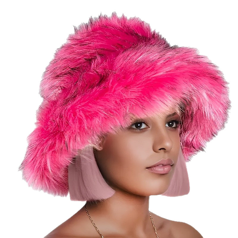 Carrington Faux Fur Plush Fisherman Hat