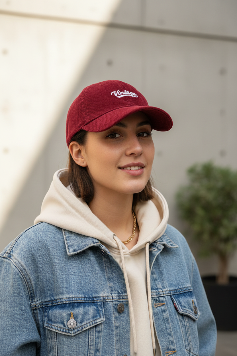 Chiles Collection Knitted Lambswool Baseball Cap – Red, One Size