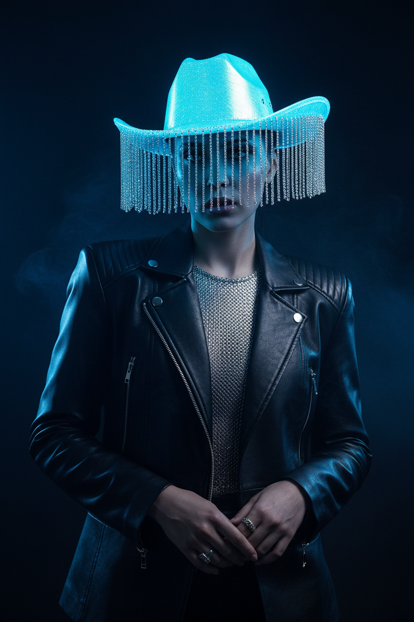 Jackson Diamond Pattern Tassel Cowboy Hat – Unisex One Size
