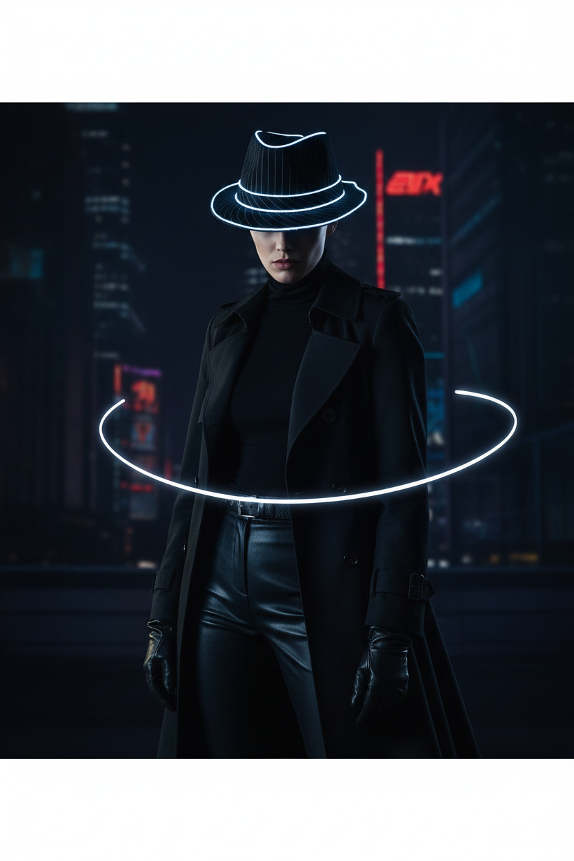 Lamont Luminous Polyester Top Hat with Glow Modes