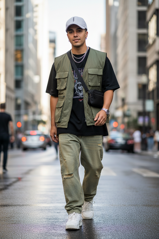 A collection of baseball caps in black, white, pink, and navy blue, with 'FASHION' embroidered on the front.