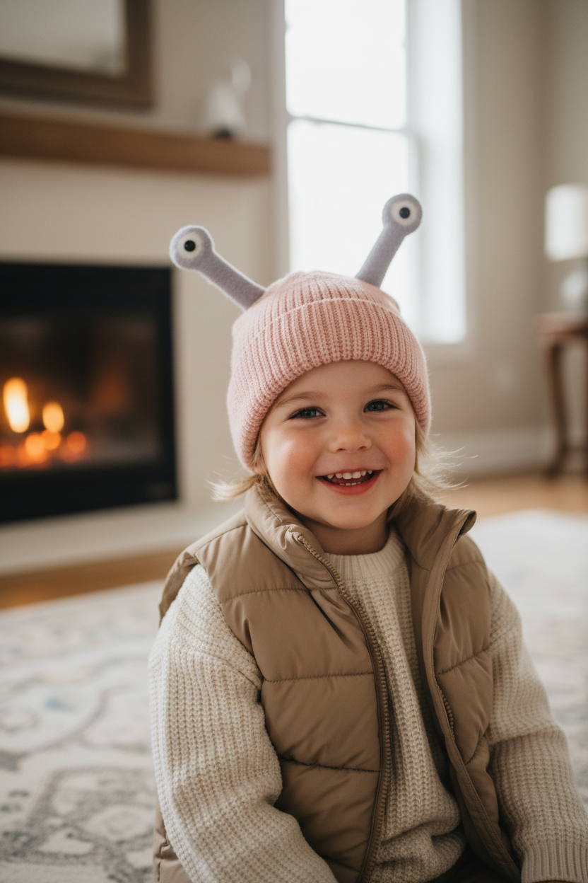 Frog Children's Wool Knitted Frog Hat